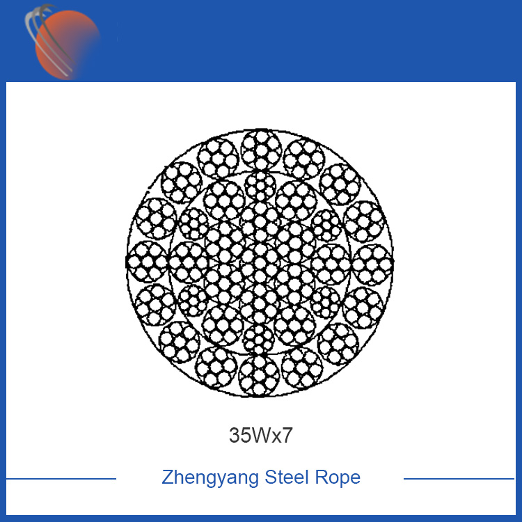 35Wx7 ungalvanized स्टील वायर रस्सी